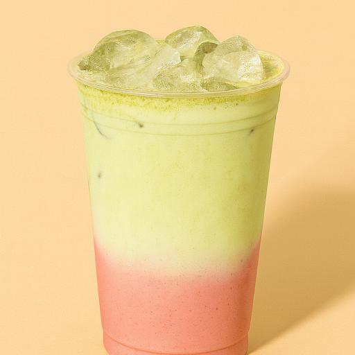 Fresa matcha latte
