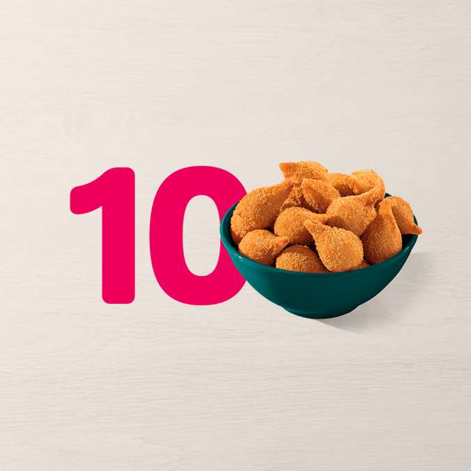 A Minicoxinha do Ragazzo é a definição de perfeição! Escolha 10 Minicoxinhas de qualquer sabor. Cuidado, recheio quente.