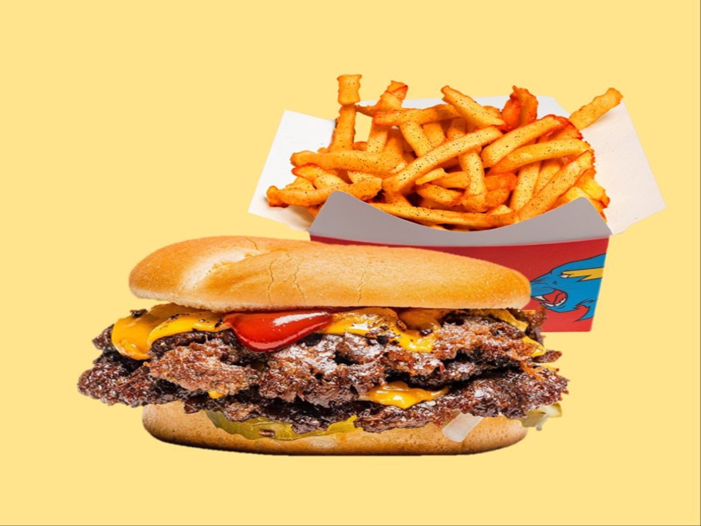 Beast Style Burger + Papas