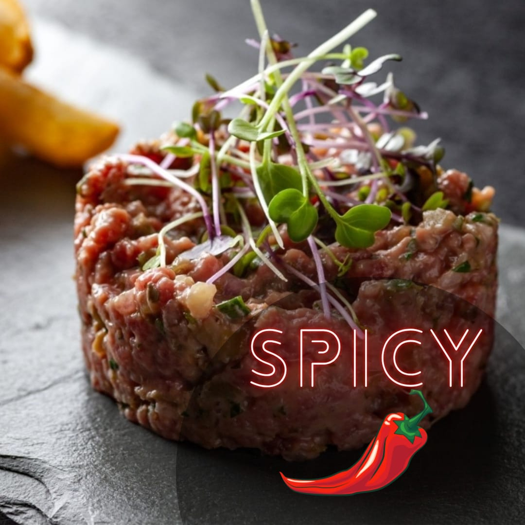 Carne fresca, alcaparra, picles, cebola roxa, molho especial com Tabasco® (240g)