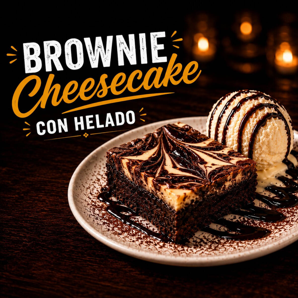 Brownie Cheese Cake con Helado