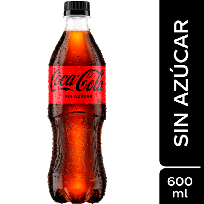 Coca cola sin azúcar 600 ml