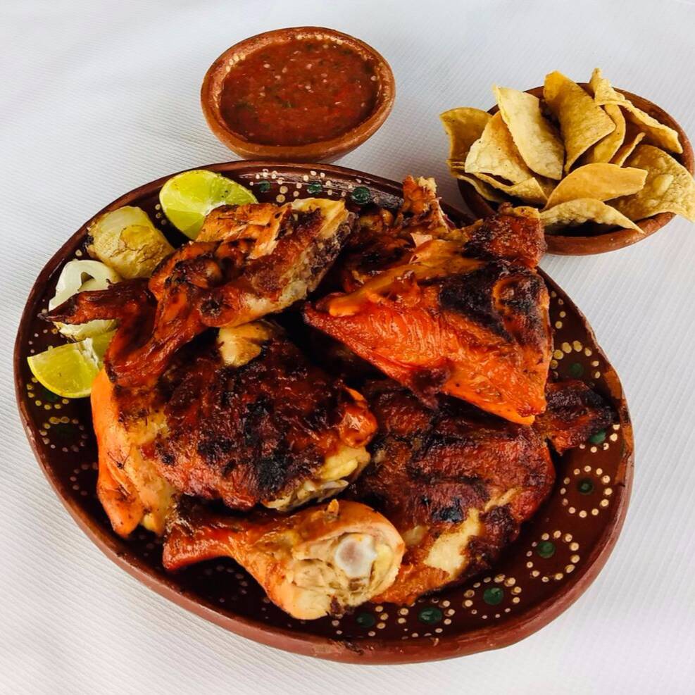 1 1/2 Pollo Asado Enchilado