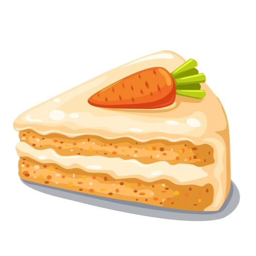 Rebanada de Pastel de Zanahoria