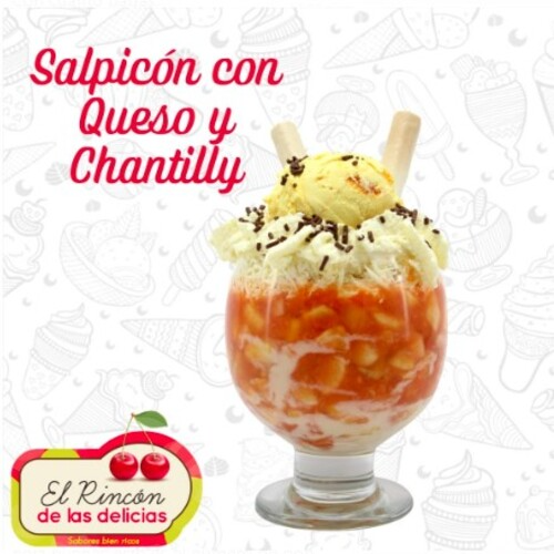 Salpicón con Queso y Chantilly