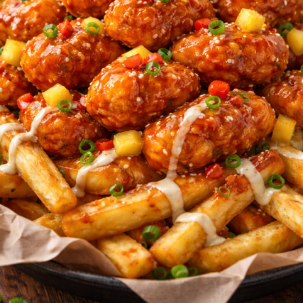 DOBLE Porcion de Papas + Boneless Mango Habanero