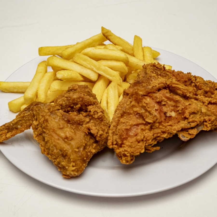 Pollo Pechuga y Ala + Papas Fritas