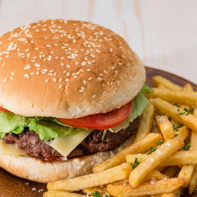 Hamburguesa Sencilla Con Papas