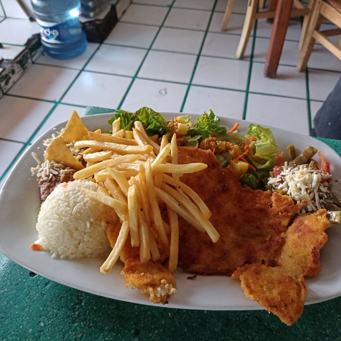 Milanesa de Pollo con Papas a la Francesa
