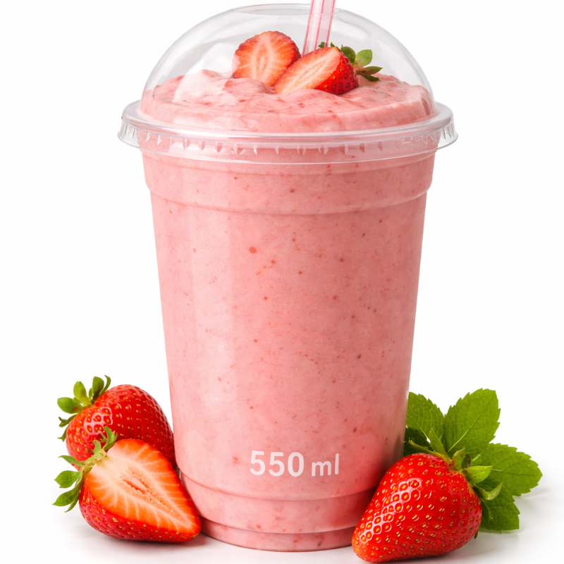 Vitamina de Morango preparada na hora 550ml