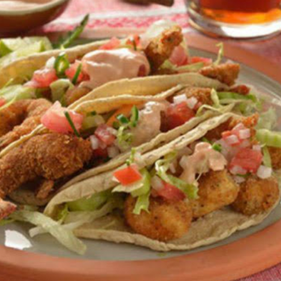 Taco de camaron empanizado