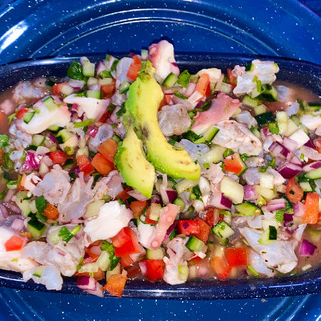 Ceviche (camaron  y pulpo)