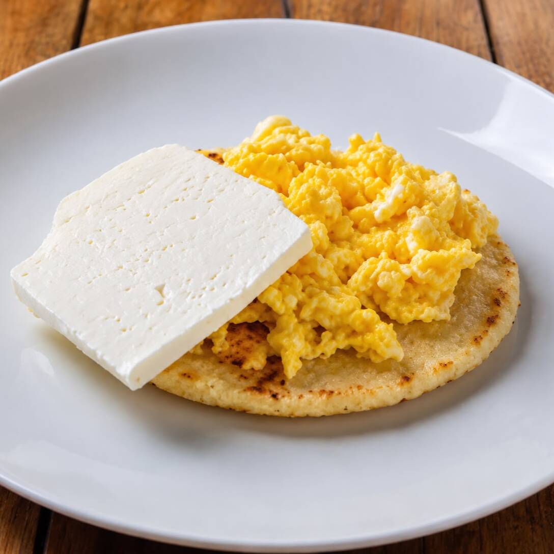 Arepa con Huevo y Queso