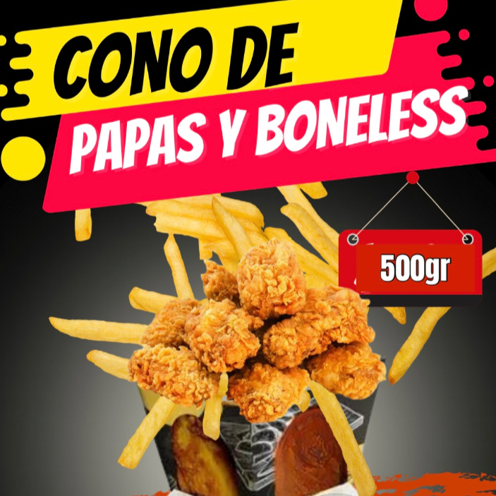 Cono de Papas y Boneless
