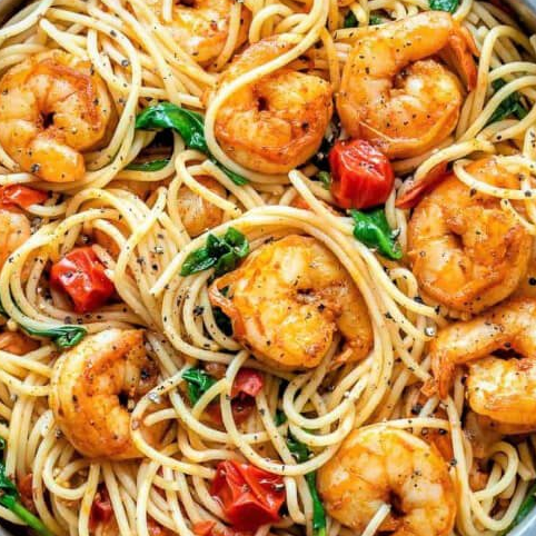 Pasta con Camarón