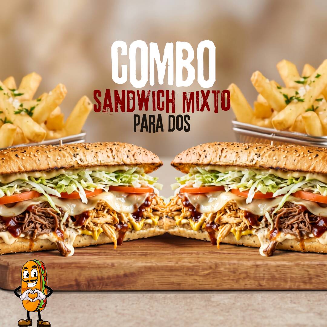 Combo Sandwich Mixto (Pollo - Carne) para Dos
