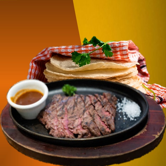 1 Kg de Arrachera + Tortillas
