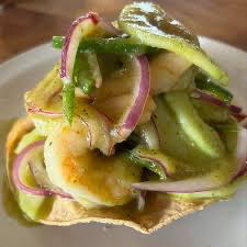 Tostada de aguachile