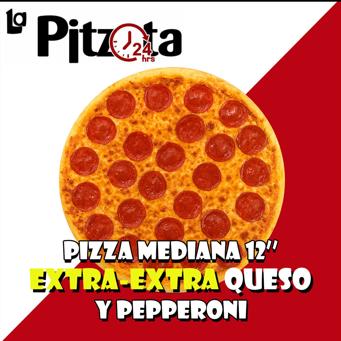 Pizza 12'' Extra-Extra Queso Pepperoni.-