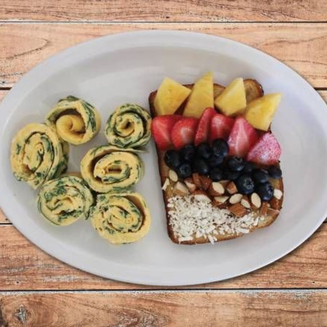 Fruit Toast and Eggs