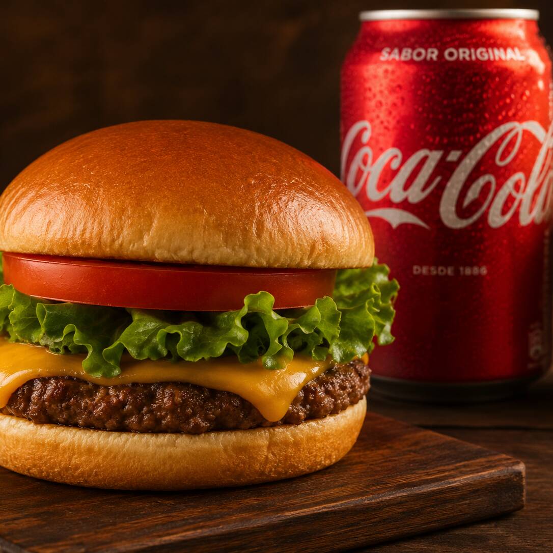 Nosso Combo Smash Red é composto por Burguer Smash Red (80g): Carne prensada na chapa quente, uma camada generosa de cheddar cremoso combinada com o frescor do tomate selecionado, Pão Brioche selado na manteiga para garantir maciez e estrutura e nossa maionese secreta do chef unida ao molho especial da casa.
Acompanha: Porção generosa de batatas fritas, servidas sempre sequinhas e muito crocantes Coca-Cola lata 350ml trincando de gelada para completar a missão.