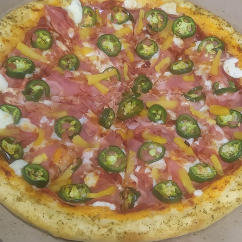 Pizza Grande Orilla rellena Hawaiana Extravagante