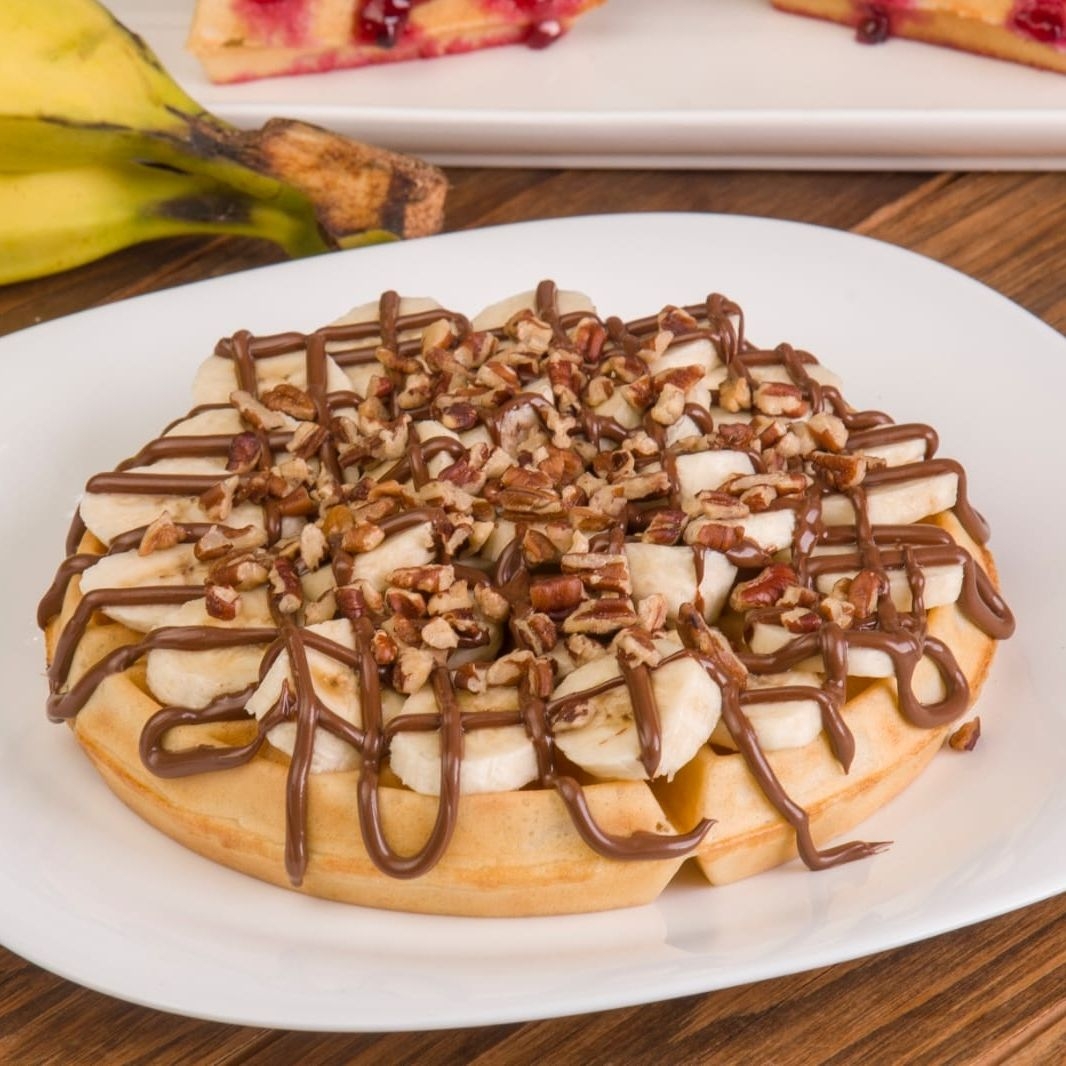 Waffle Nutella y Plátano