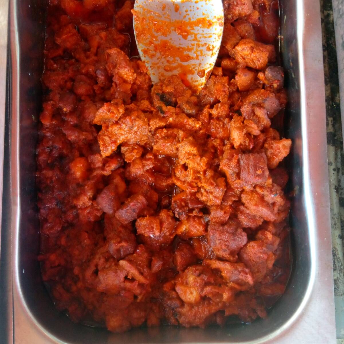 Chicharrón en Chile Colorado