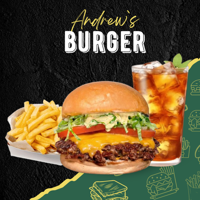 2 Hamburguesas Dobles + Papas + 2 Te helado