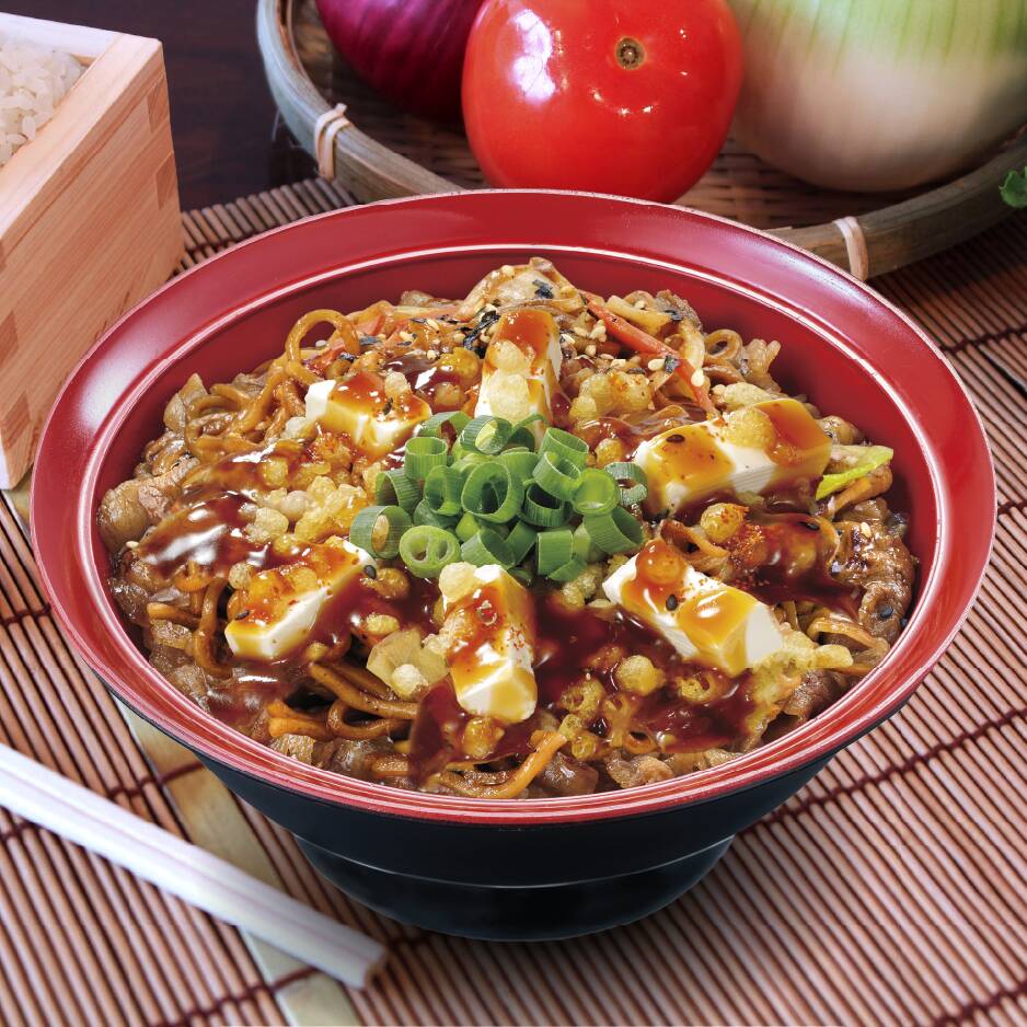 Yakisoba Yakiniku con Salsa Teriyaki y Queso Crema