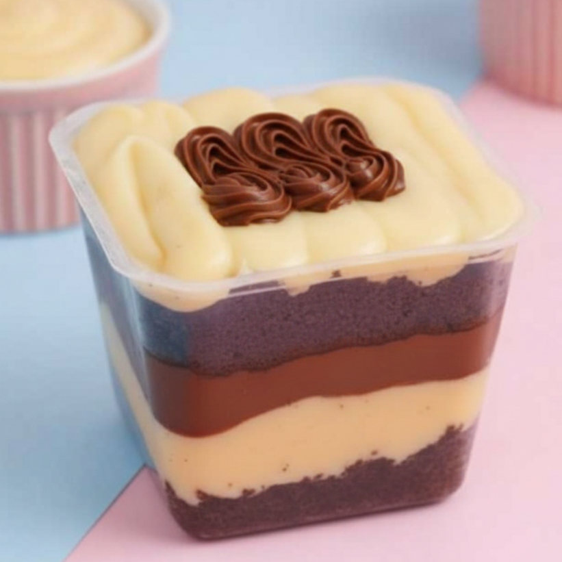 Massa de chocolate, creme de ninho e nutella