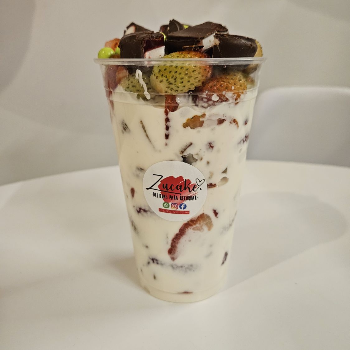 Fresas con Crema Vaso Grande
