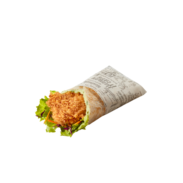 O mais novo produto do KFC vem enrolado em uma tortilha deliciosa! Wrap Crunch com salada e maionese temperada