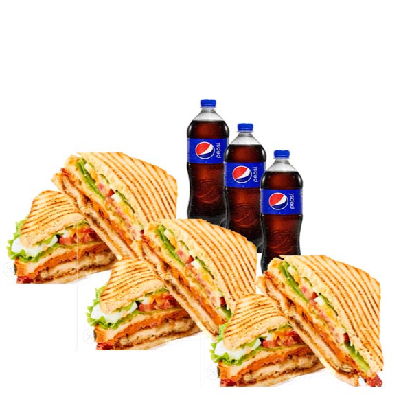 3Sandwich Crispy Deluxe + 3Pepsi