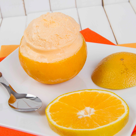 Naranja Rellena de Helado