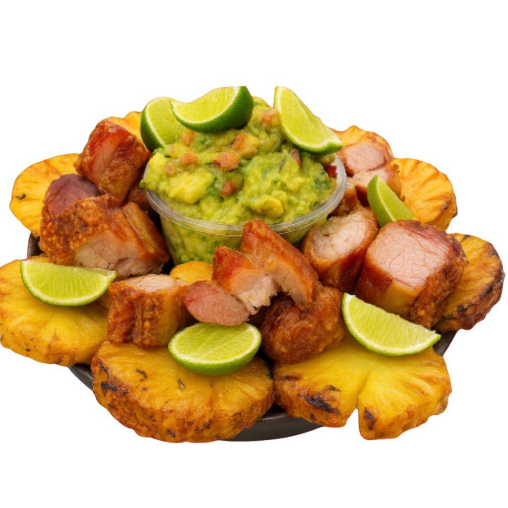 Piña Asada con Chicharron