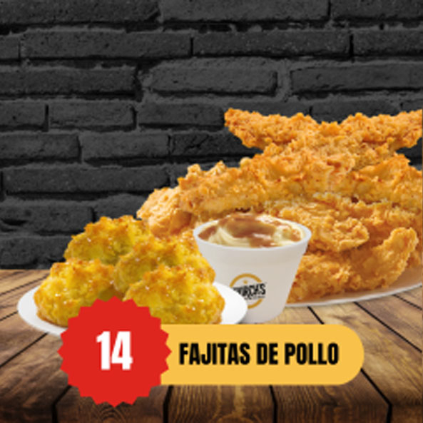 14 Fajitas de Pollo
