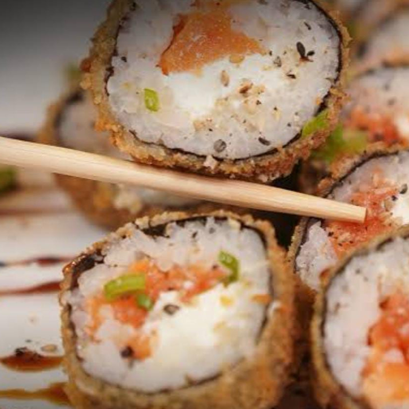 Salmão, Creme Cheese, Arroz Japonês, Cebolinho