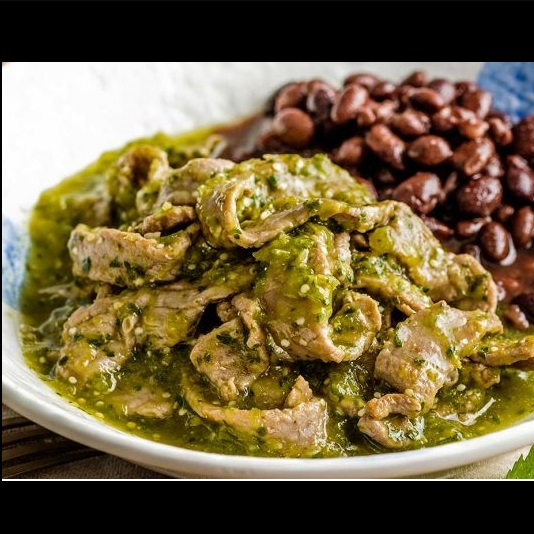 Bistec en Salsa Verde ( Comida Completa)