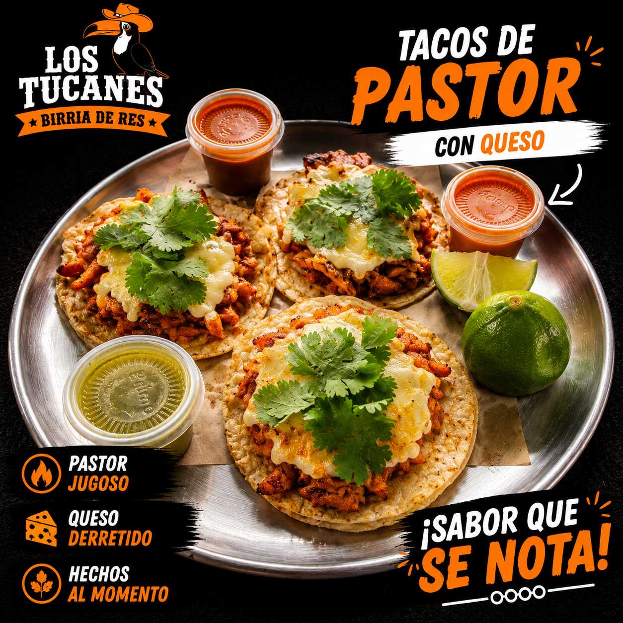 1 Taco de Pastor Con Queso