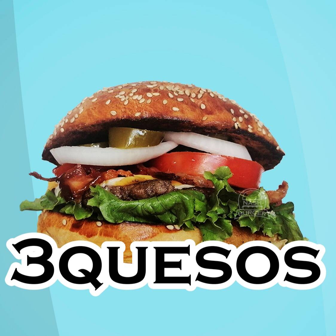 Hamburguesa 3 Quesos