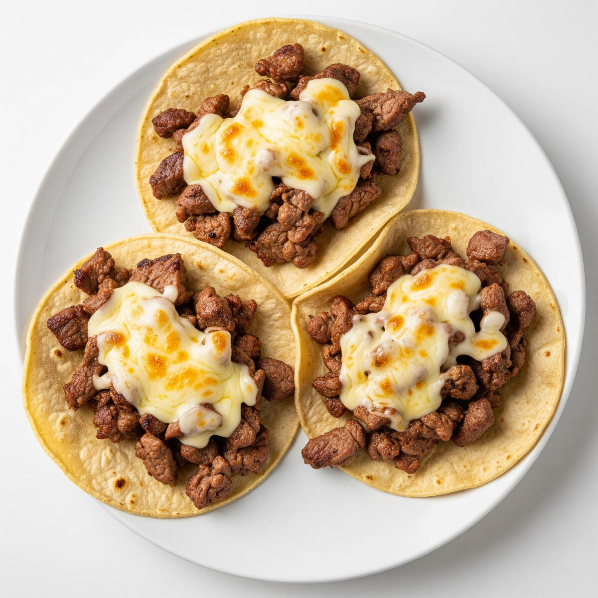 TACOS DE ARRACHERA C/ QUESO (3) 300grs