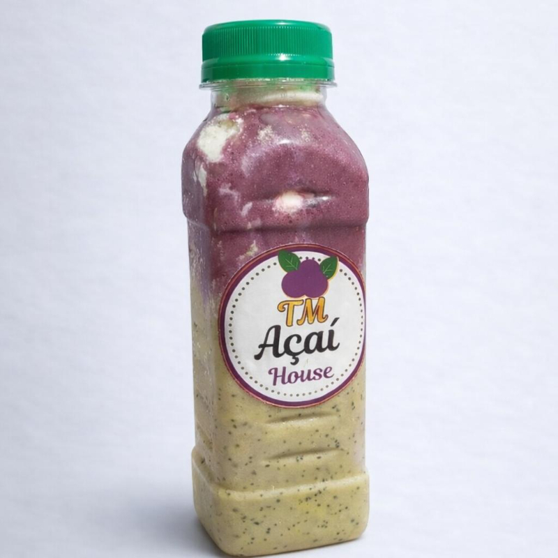 Açaí super cremoso, batido com banana, leite e leite condensado, combinado com o sabor marcante e refrescante de maracujá.
