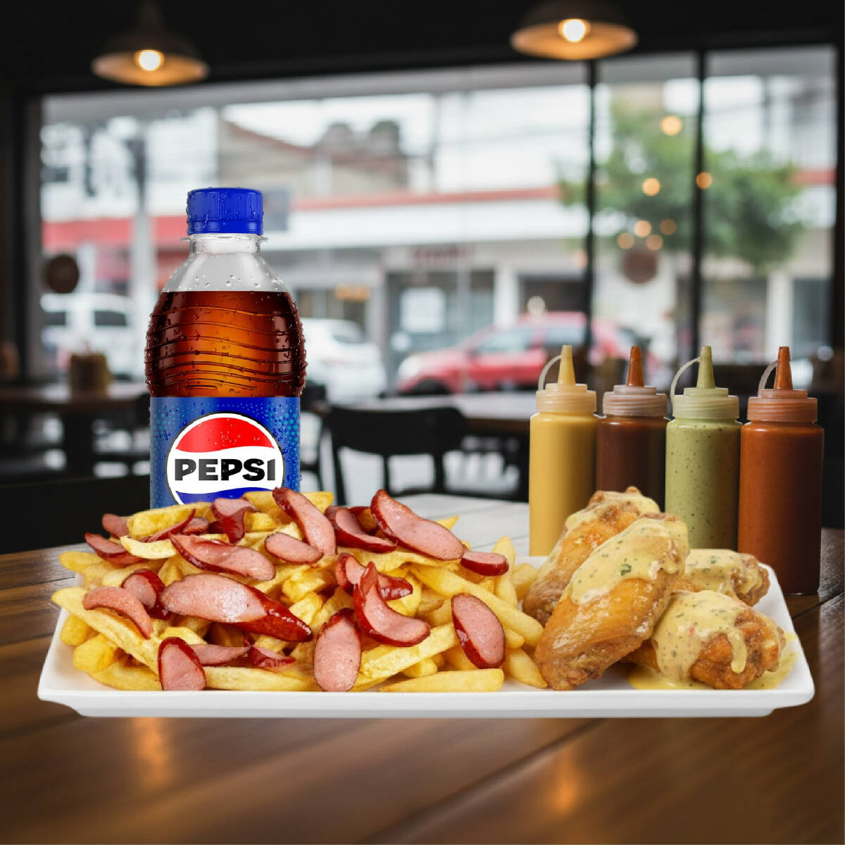 Salchi Alitas (4 Alitas + Gaseosa)