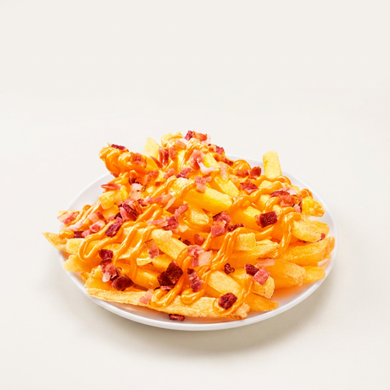 BATATA , BACON , CHEDDAR E MOLHO