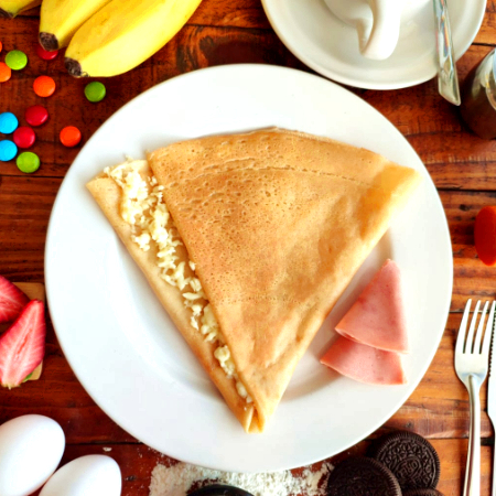 Crepas con Nutella y Queso Philadelphia.