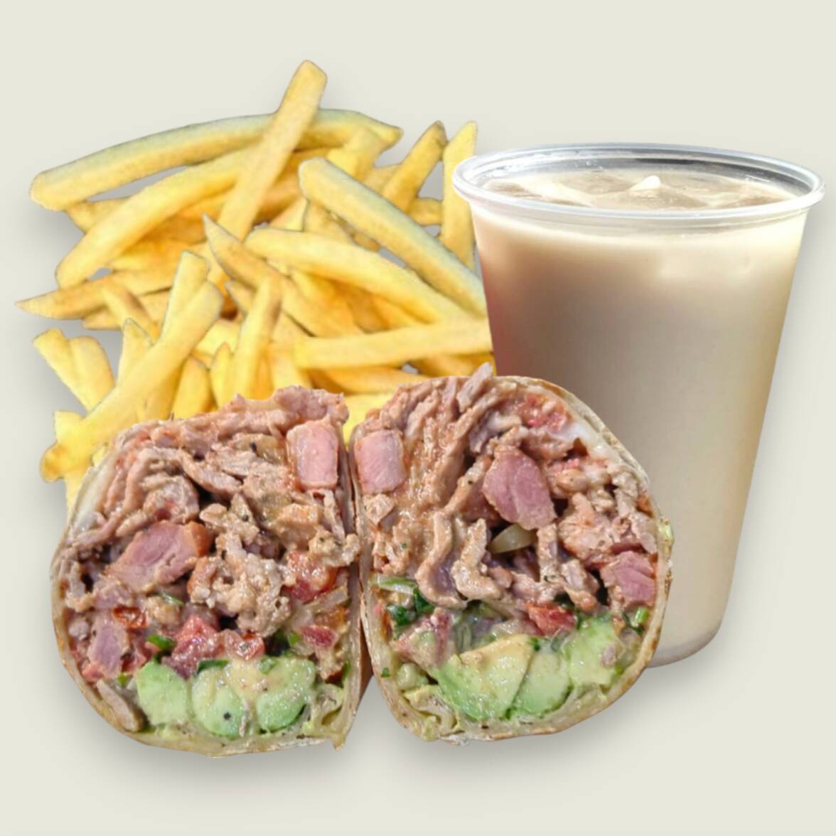 Teriyaki Res+Papas+Bebida