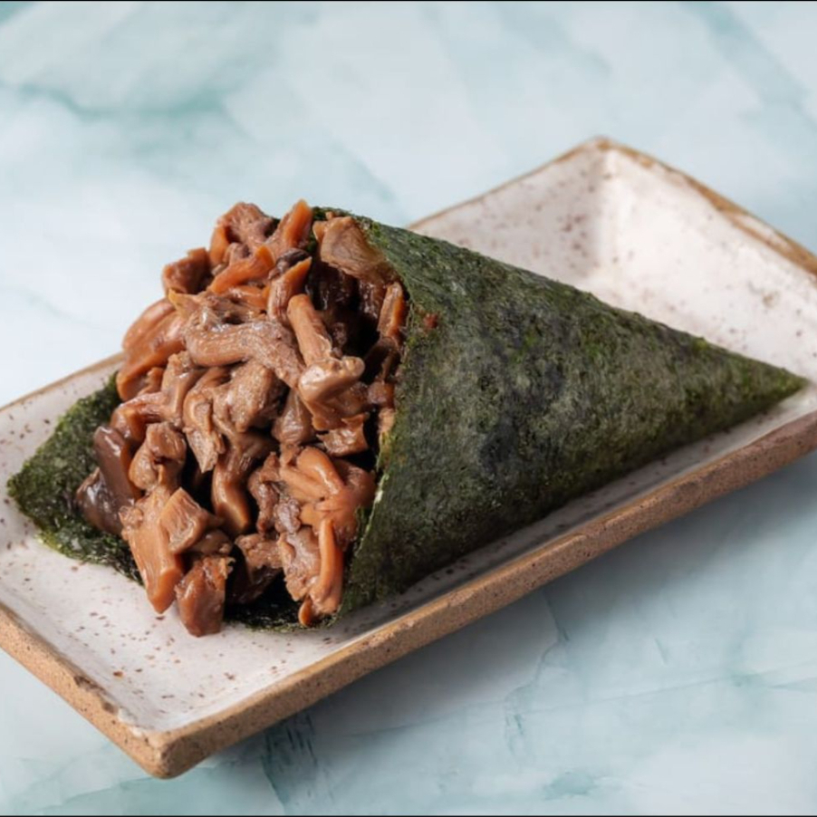 RECHEIO DE ARROZ, SHIMEJI COM CHEAM CHEESE E CEBOLINHA .