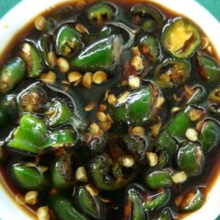Chiles con soya
