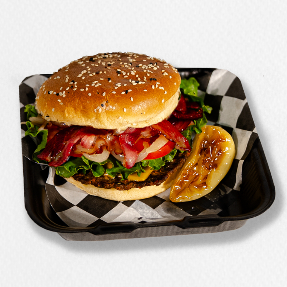 HAMBURGUESA CON TOCINO